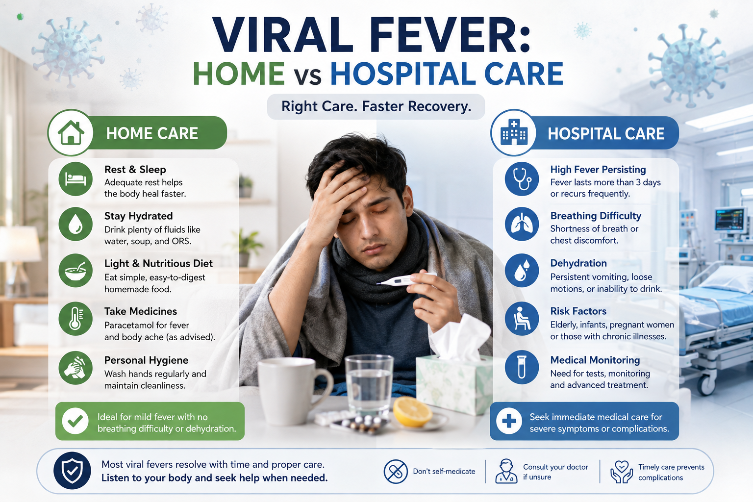 Viral Fever: Home vs Hospital Care